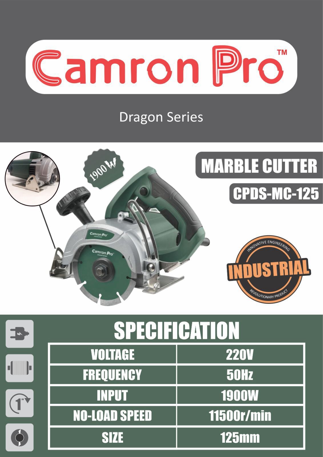 Camron Pro CPDS-MC-125 Marble Cutter 125m