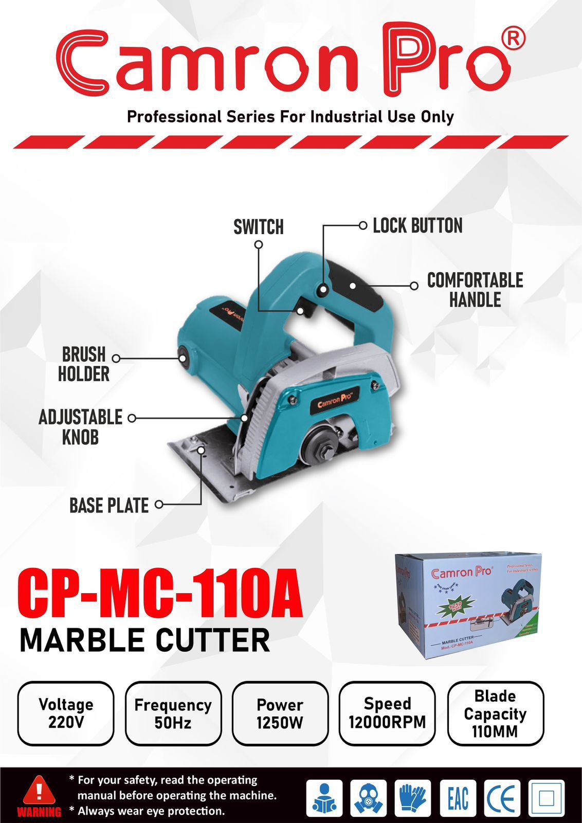Camron Pro CP-MC-110A Marble Cutter 110mm