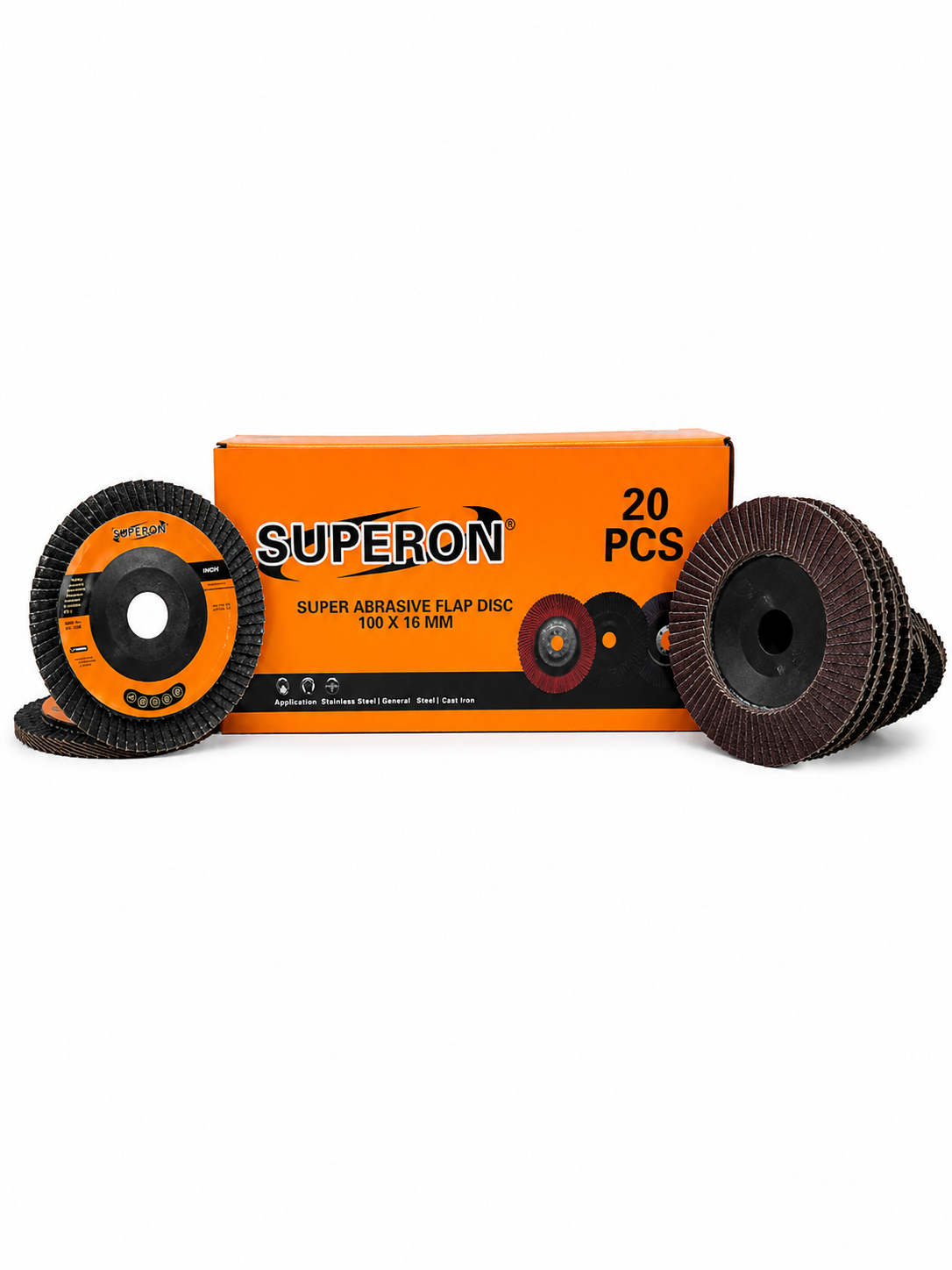 SuperOrange Flap 60G Plastic Backed - 4" (100 x 16MM)