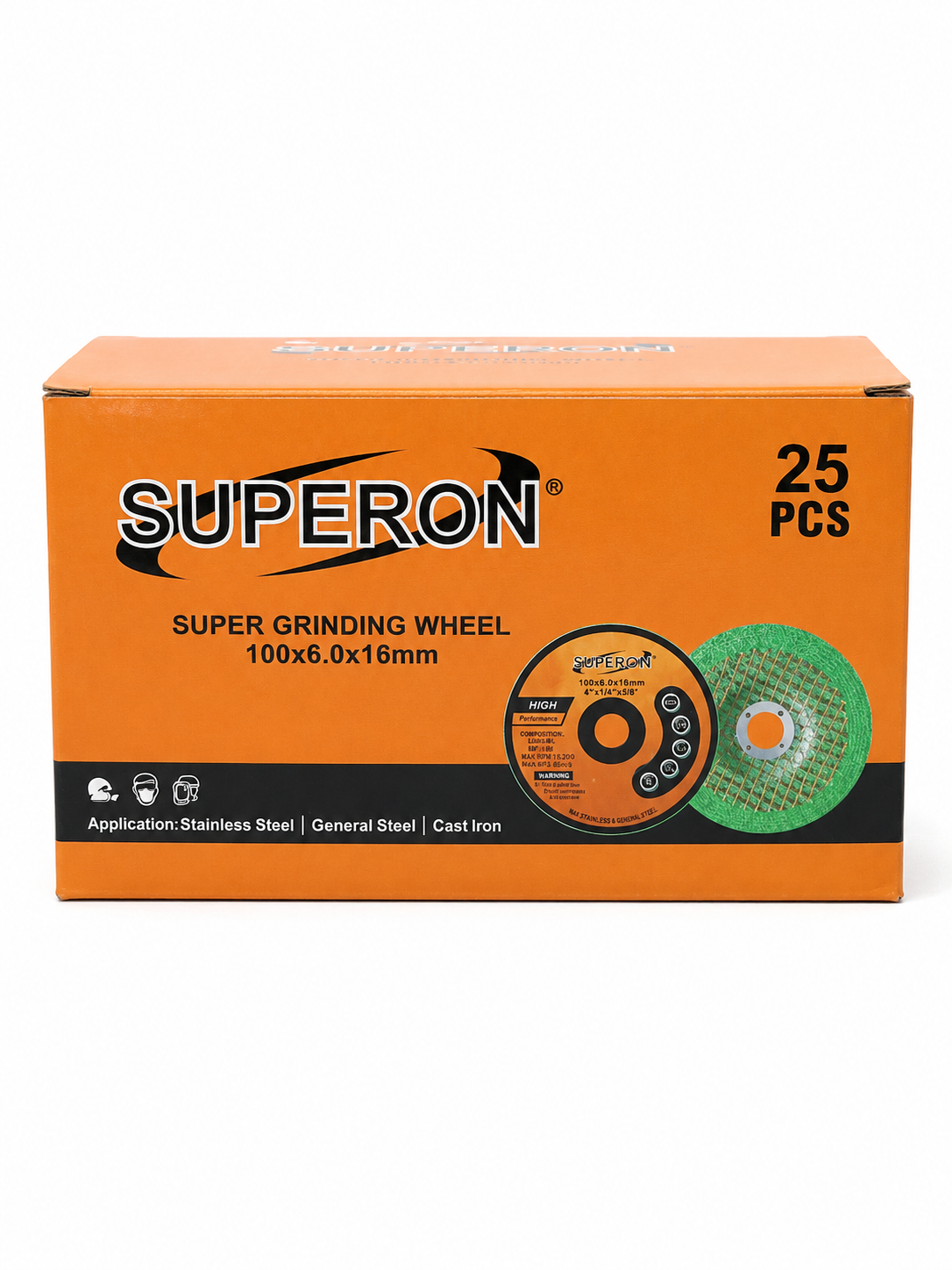 SuperOrange Grind 2.5N Green Wheel - 4" (100 x 6 x 16)