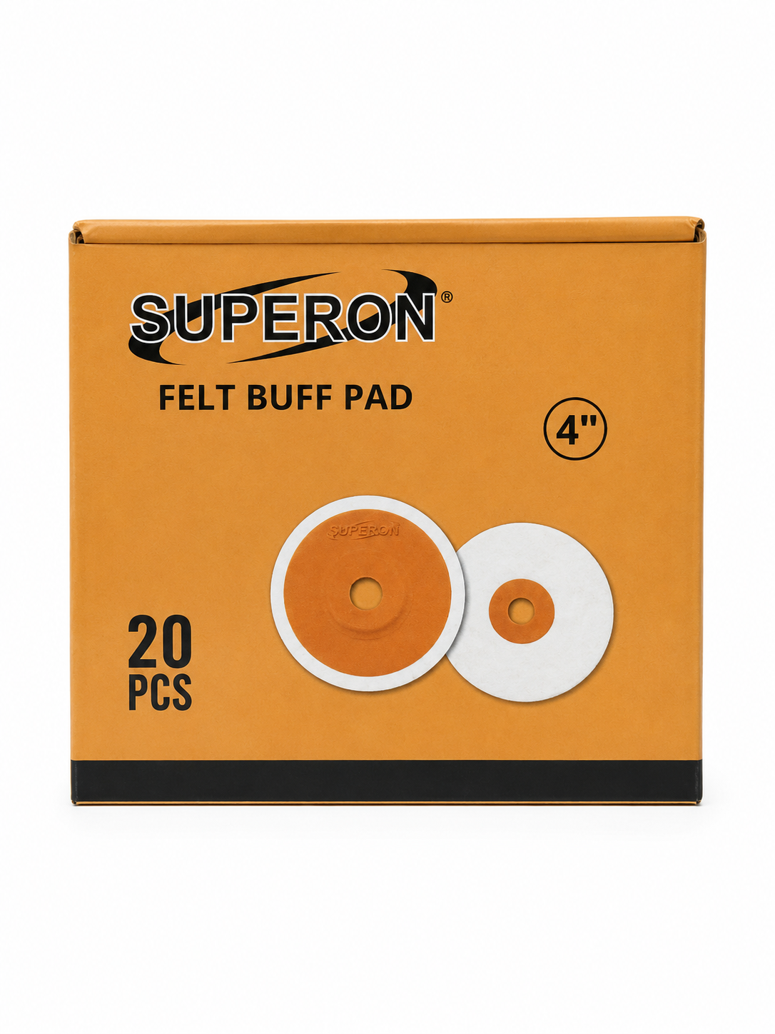 Super Orange Felt Buff Pad 100MM X 14 MM
